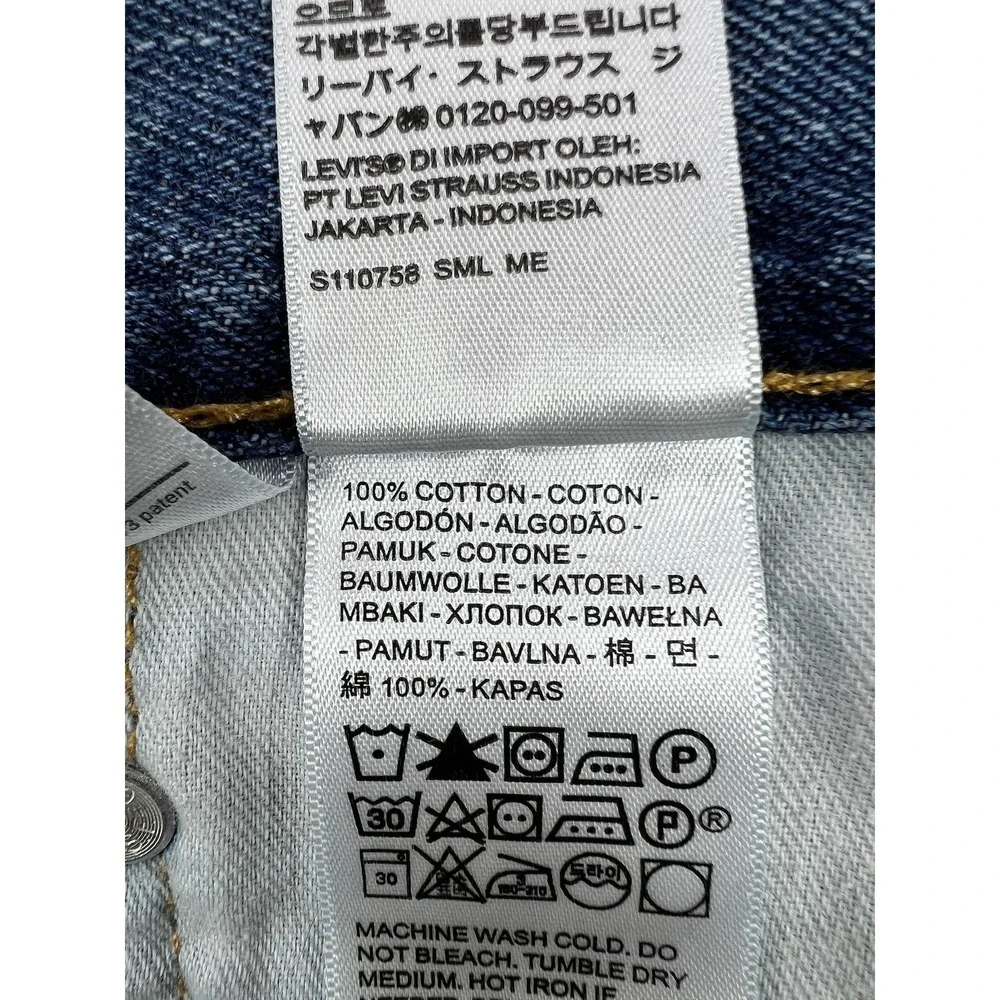 Levis 505 Mens 36x34 Blue Regular Straight 100% Cotton Denim Jeans Med Wash